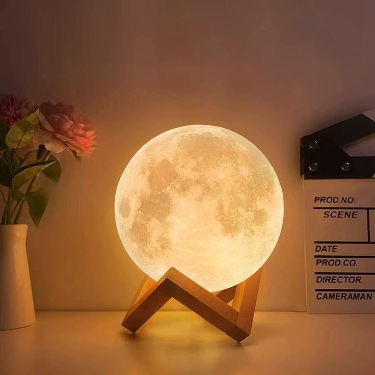 IKIME 3D Moon lamp 7 Multi Colors Changing Touch Sensor for Adult and Kids