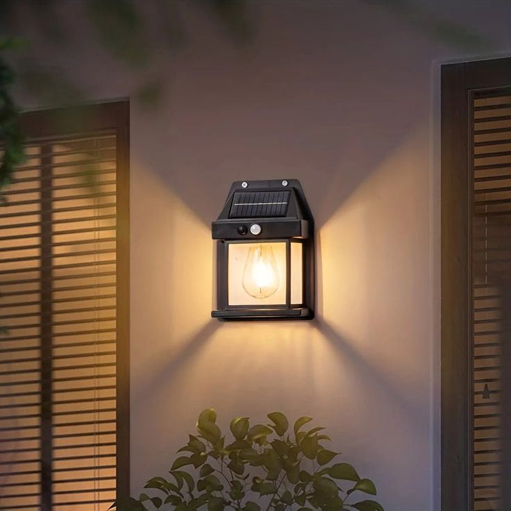 Solar Wall Lights |PACK OF- 1| Outdoor Wireless Motion Sensor Lanterns with 3 Lighting