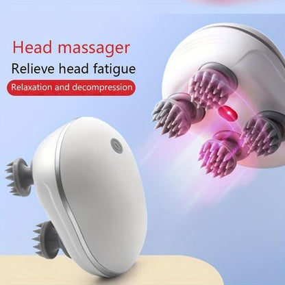 Electric Scalp Massager for Dandruff Control and Hair Regrowth – Rechargeable, Waterproof Design