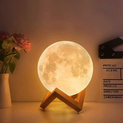 IKIME 3D Moon lamp 7 Multi Colors Changing Touch Sensor for Adult and Kids