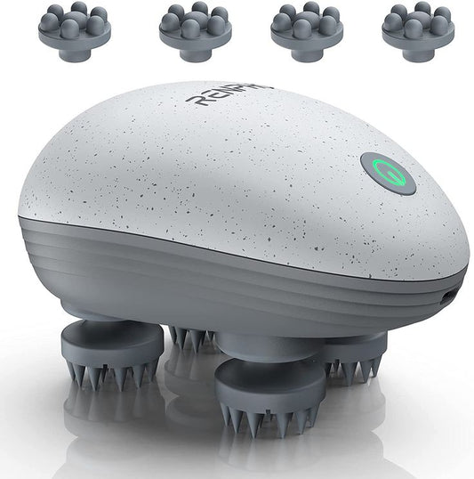 Electric Scalp Massager for Dandruff Control and Hair Regrowth – Rechargeable, Waterproof Design