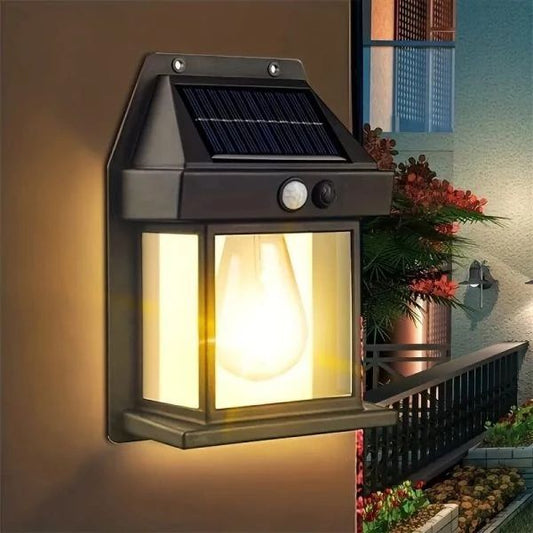 Solar Wall Lights |PACK OF- 1| Outdoor Wireless Motion Sensor Lanterns with 3 Lighting
