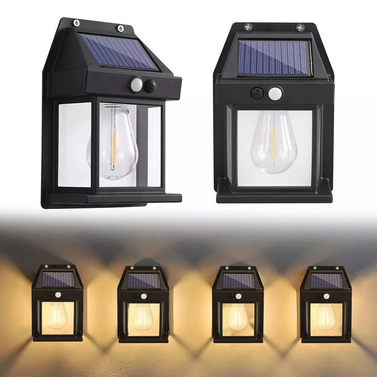 Solar Wall Lights |PACK OF- 1| Outdoor Wireless Motion Sensor Lanterns with 3 Lighting