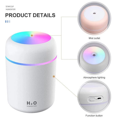 E.D H2O Humidifier for Room Moisture, Diffuser for Home Fragrance ( White)