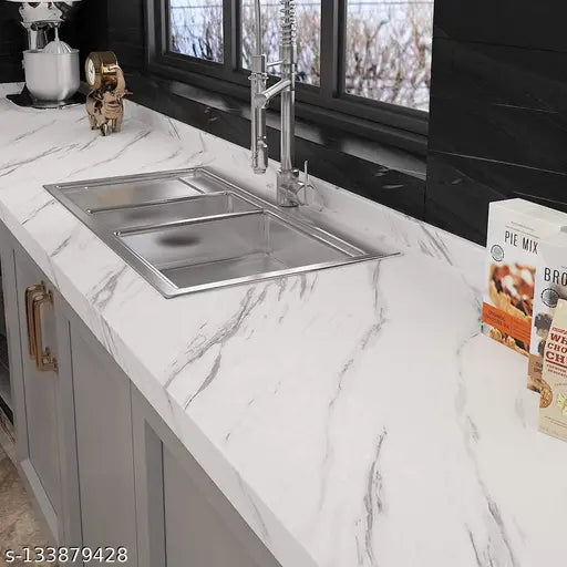 White Marble Wallpaper for Wall Home and Office Wallpaper Self Adhesive