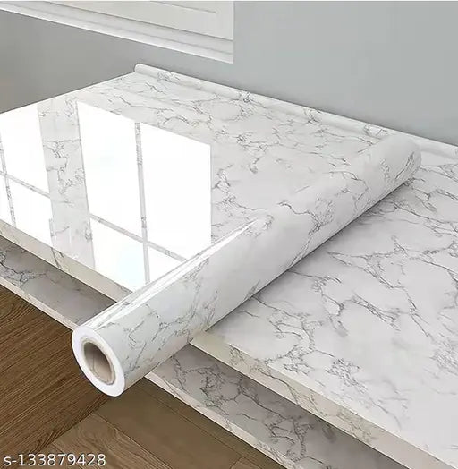 White Marble Wallpaper for Wall Home and Office Wallpaper Self Adhesive