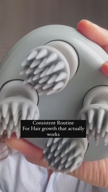 Electric Scalp Massager for Dandruff Control and Hair Regrowth – Rechargeable, Waterproof Design