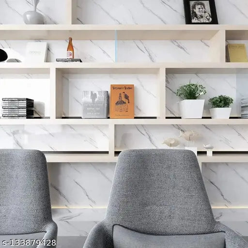White Marble Wallpaper for Wall Home and Office Wallpaper Self Adhesive